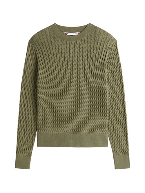 Maglioncino in cotone a trecce Tommy Hilfiger | Maglie | WW0WW44993PLI