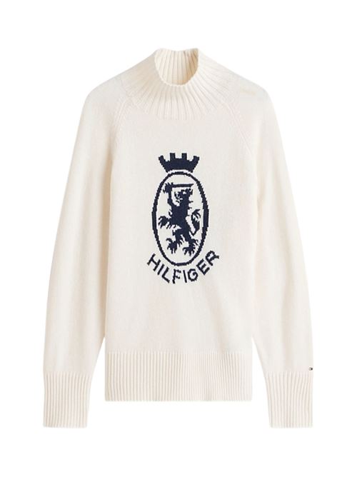 Maglione in lana e collo a lupetto con stemma Tommy Hilfiger | Maglie | WW0WW46434Z00
