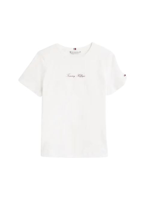 T-shirt in cotone bianca Tommy Hilfiger | T-shirt | WW0WW47460YBL