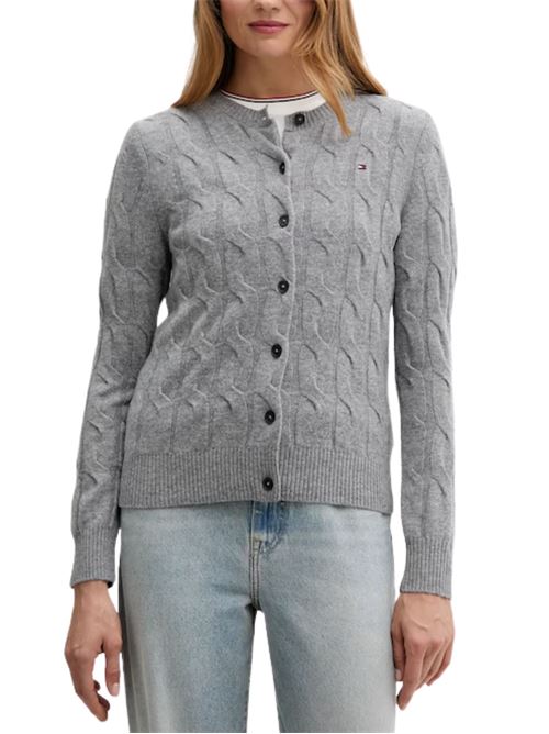 Cardigan in lana morbida a trecce Tommy Hilfiger | Maglie | WW0WW47463P03