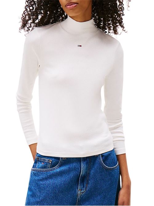 Pullover bianco in cotone Tommy Jeans | T-shirt | DW0DW19830YBL
