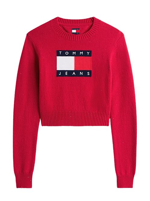 Maglione con bandiera in lurex Tommy Jeans | Maglie | DW0DW21690XJP