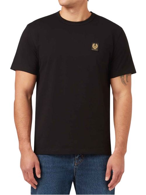 T-shirt in cotone con patch logo Belstaff | 106565BLACK