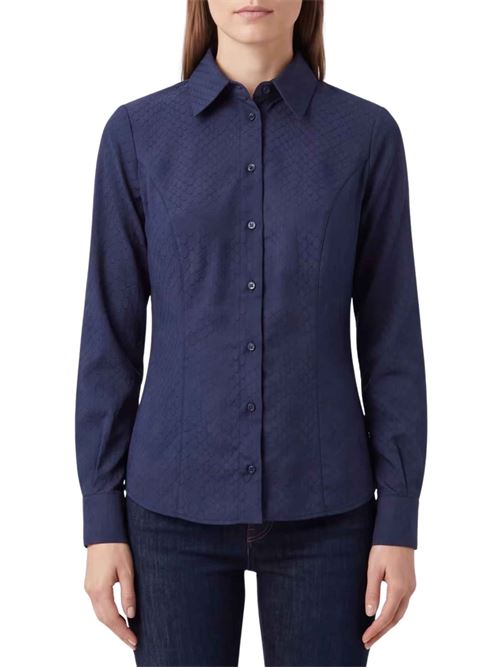 Camicia fluida con motivo jacquard Elisabetta Franchi | Camicie | CA19067E2H88