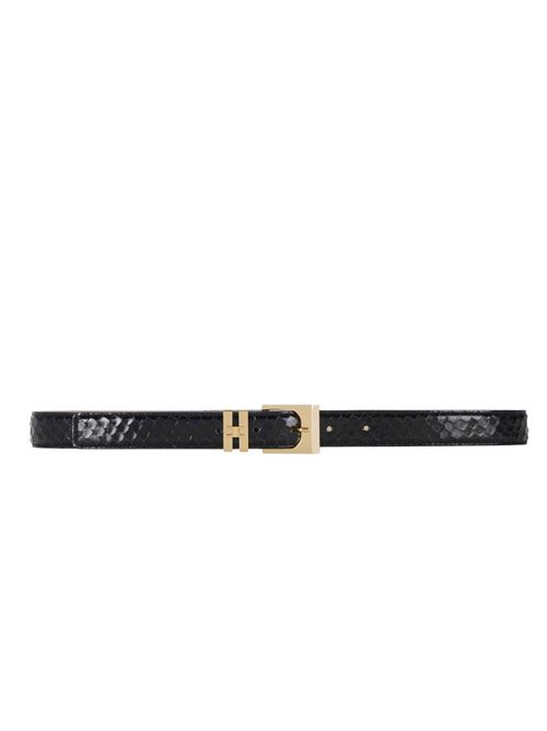 Cintura in pelle con texture a squame Elisabetta Franchi | Cinture | CT63S67E2110