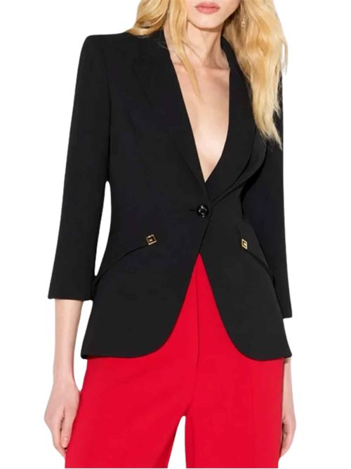Blazer in crêpe e raso Elisabetta Franchi | Giacche | GI27567E2110