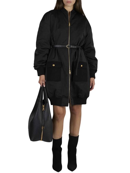 Piumino in tessuto vela con cintura Elisabetta Franchi | Capispalla | PK01D66E2110
