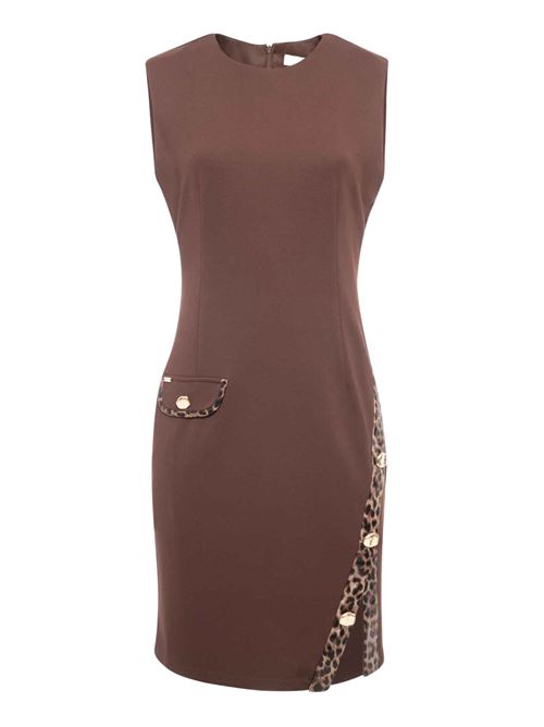 Tubino smanicato con inserti animalier Fracomina | D1004W68601091