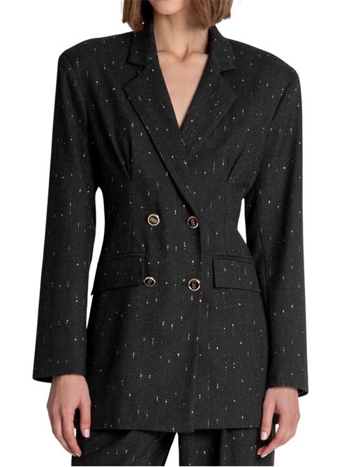 Blazer gessato in lurex Fracomina | J3006W726Q7053