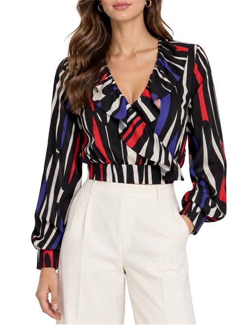 Blusa corta con stampa fantasia astratta Fracomina | T1007W412J4210