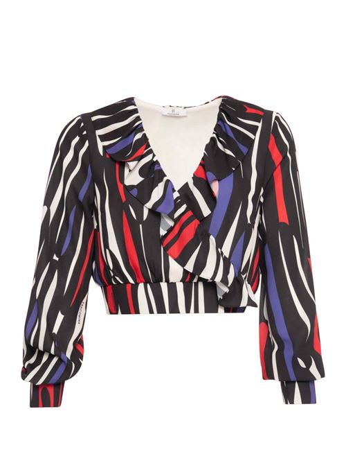 Blusa corta con stampa fantasia astratta Fracomina | T1007W412J4210