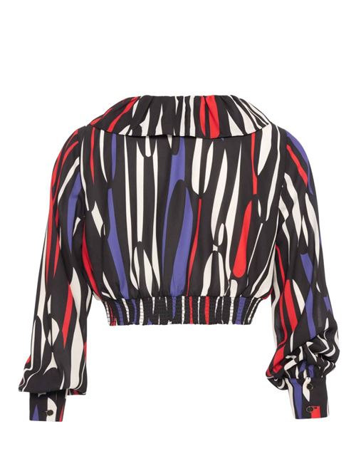 Blusa corta con stampa fantasia astratta Fracomina | T1007W412J4210