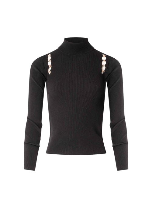 Maglia collo alto con tagli sul giromanica Fracomina | T7026K56501053