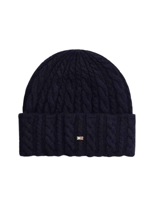 Berretto in misto lana con motivo a trecce Tommy Hilfiger | Cappelli | AW0AW19111DW6