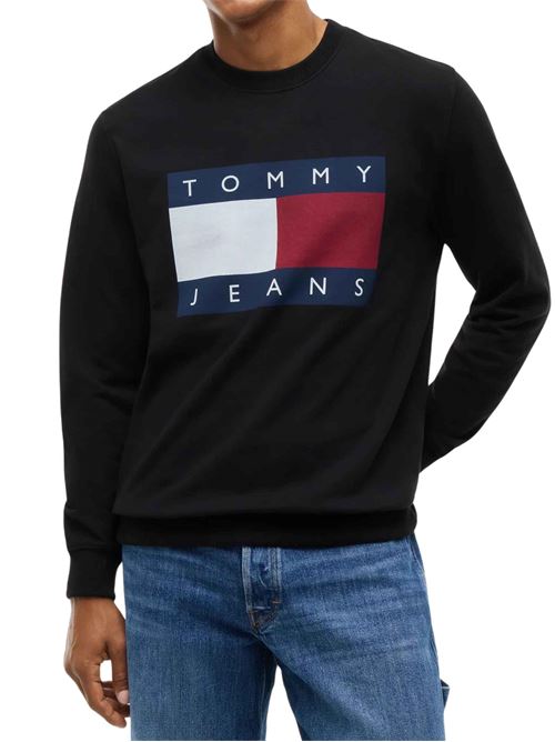 Felpa girocollo con logo Tommy Jeans | Felpe | DM0DM226430GJ