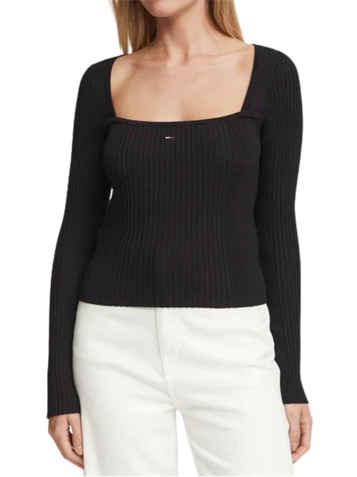 Maglia con scollo quadrato Tommy Jeans | Maglie | DW0DW23544BDS
