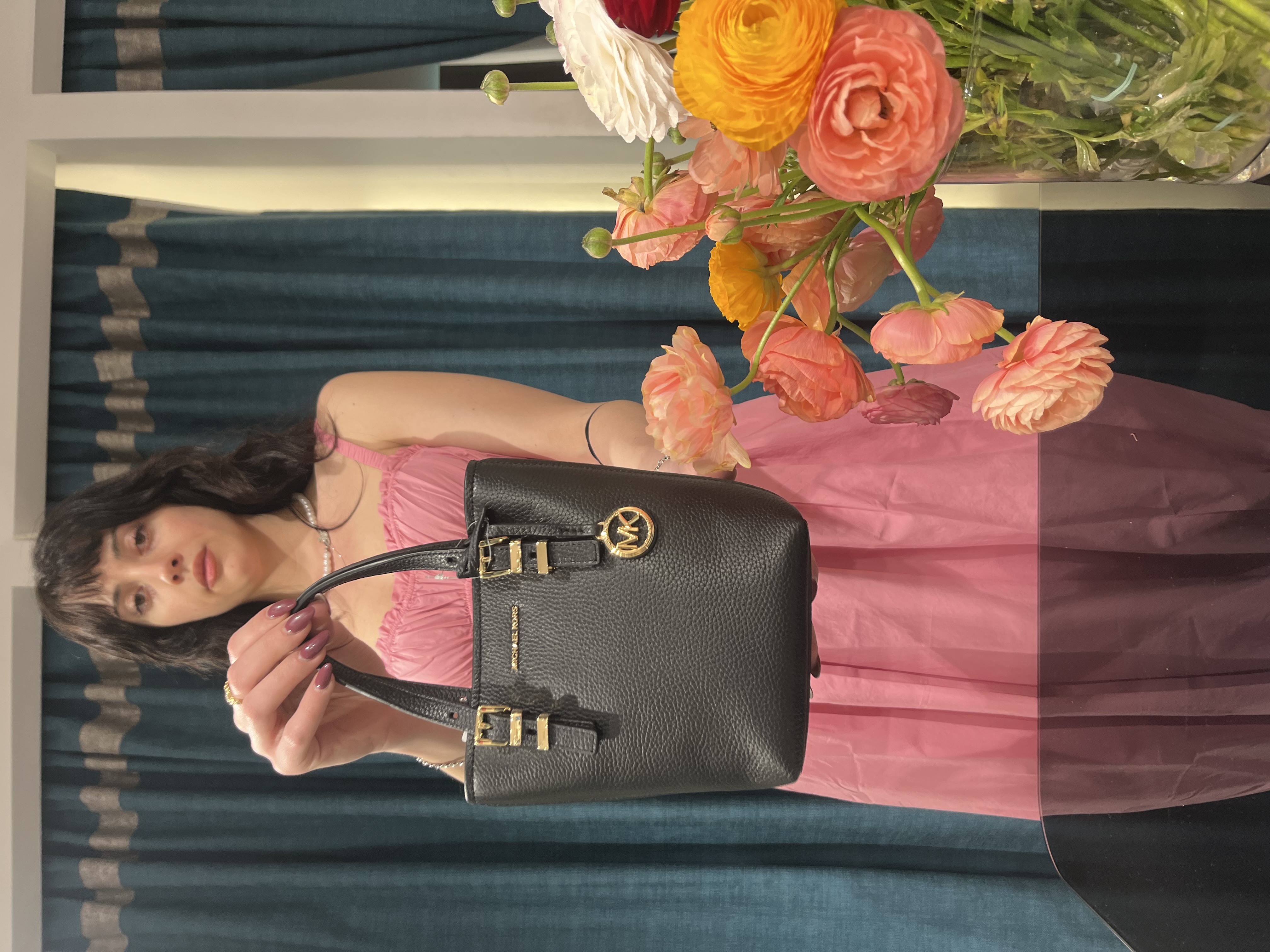 Borsetta nera in pelle martellata Michael Kors | 32S5GQNC0L001