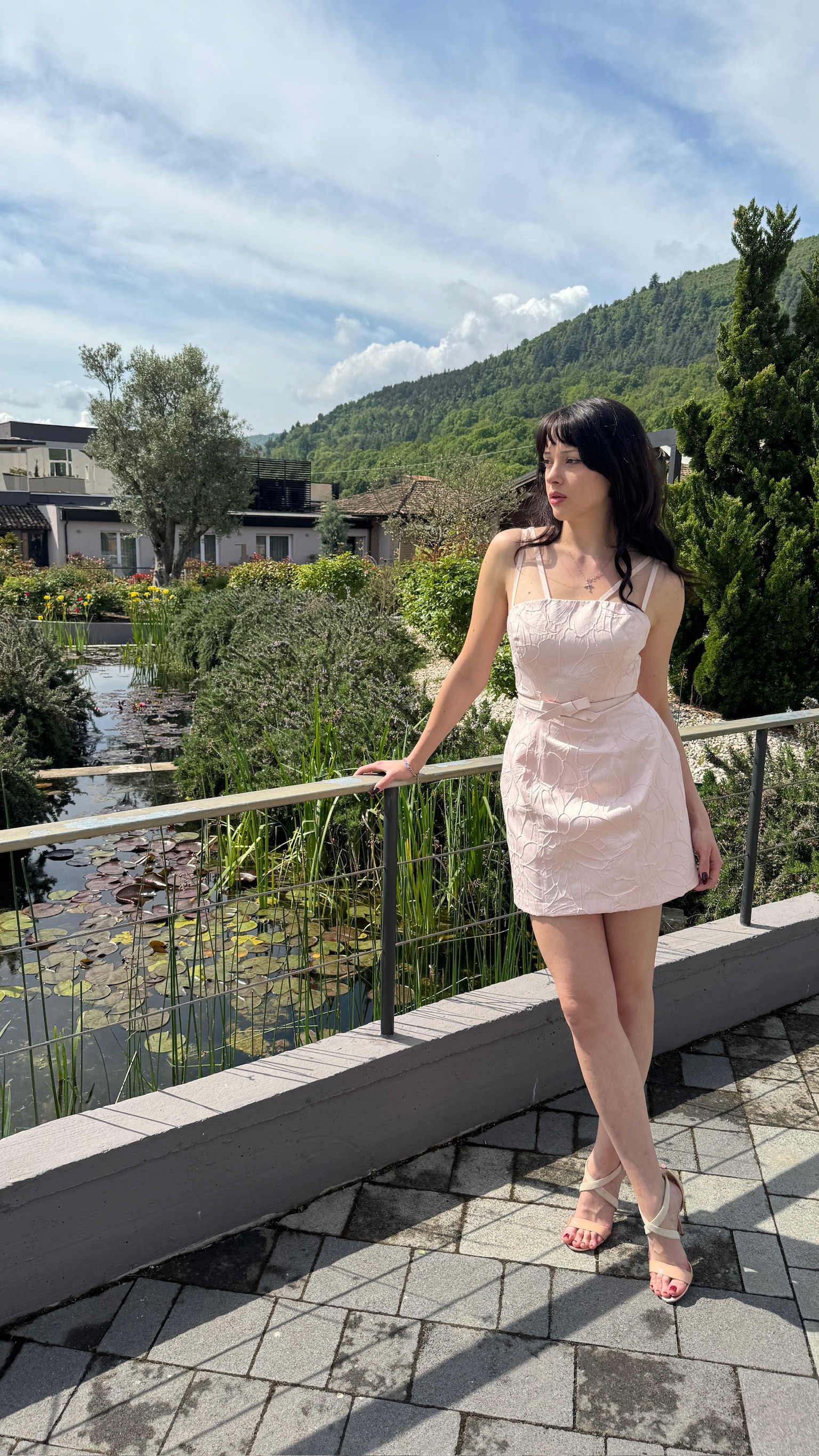 Abito rosa in jacquard Elisabetta Franchi | AB77952E2AR6