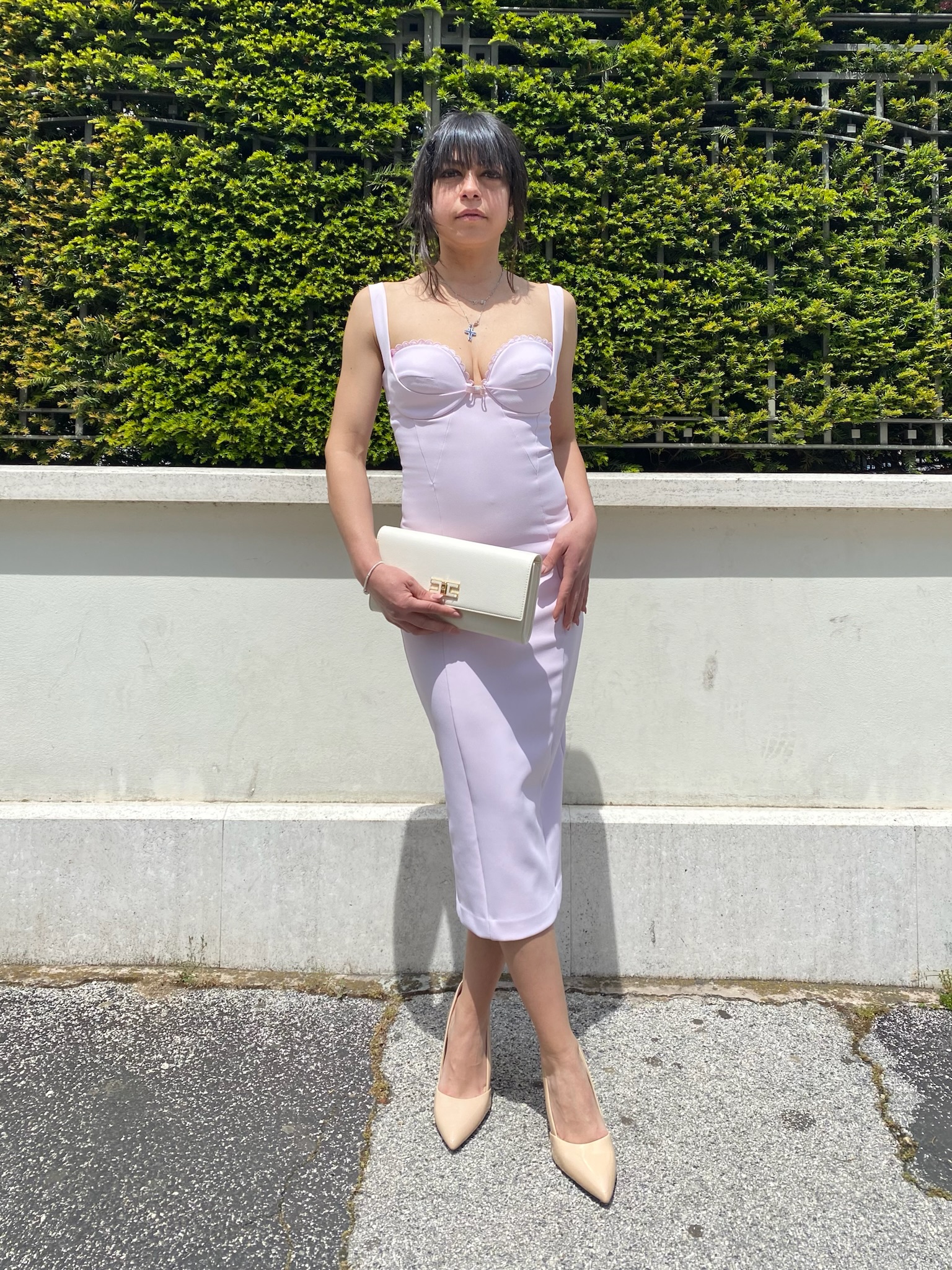 Abito rosa in poliestere Elisabetta Franchi | AB85052E2544