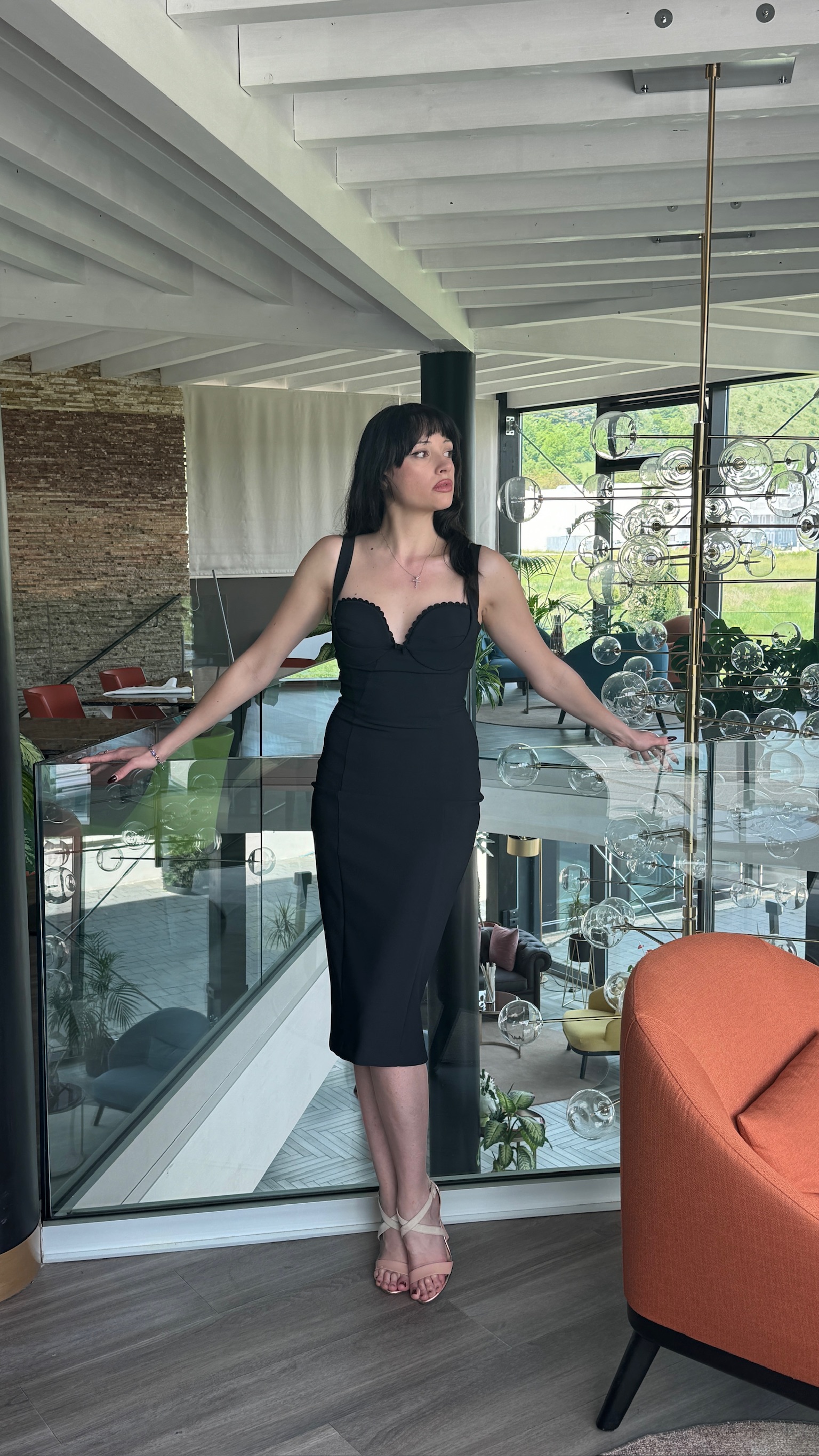 Abito nero in poliestere Elisabetta Franchi | AB85052E2110