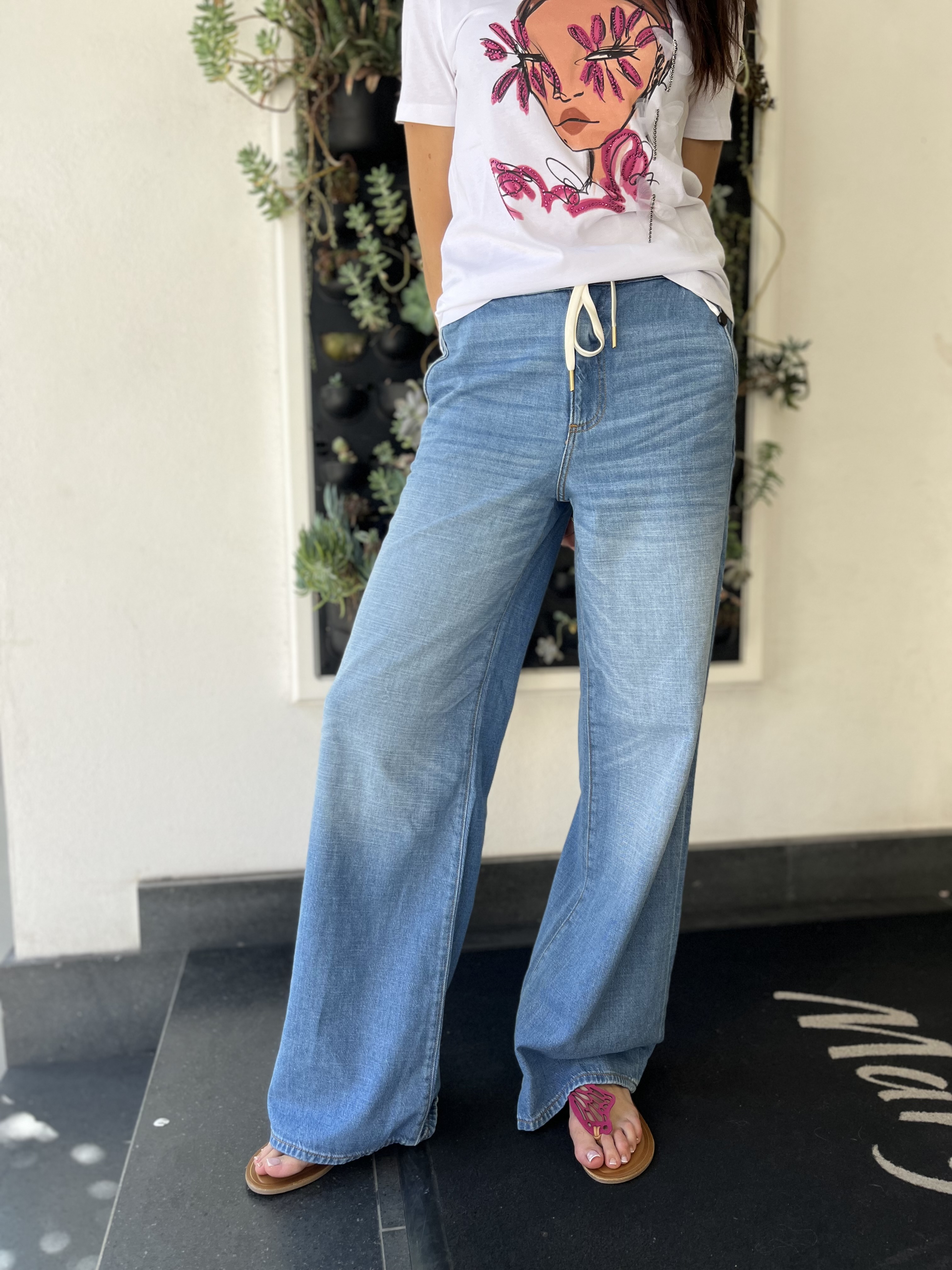 Jeans palazzo con coulisse Fracomina Fracomina | V2005D46202258